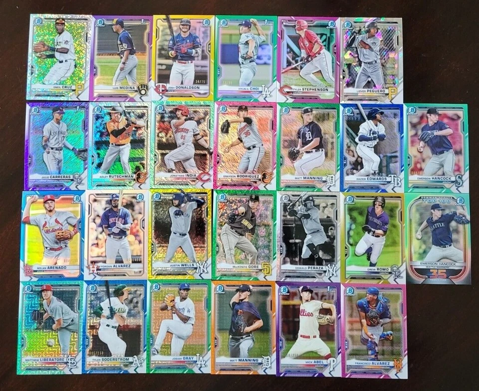 2021 Bowman Chrome SERIAL NUMBER REFRACTORS with Rookies You Pick the Card - Image 1 of 1