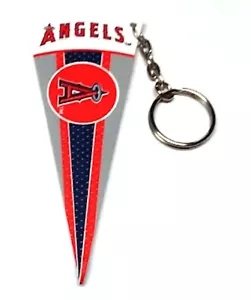 LOS ANGELES ANGELS KEYCHAIN PENNANT 4" LONG FELT LICENSED MLB BASEBALL CHARM - Picture 1 of 2