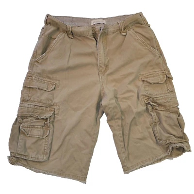 Pantalones Cortos Carga PLUGG Jeans Co. Para Hombre Caqui Talla 30 - Envejecido Causal Foto 1 de 4