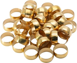 50PCS 5/8" Manicotti a Compressione in Ottone Ferrule per Impianti Carburante e Gas - Nuovi - Foto 1 di 6
