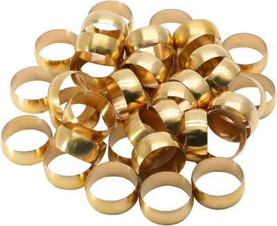 50PCS 5/8" Brass Compression Sleeves Ferrules for Fuel & Gas Systems - New - Image 1 of 4