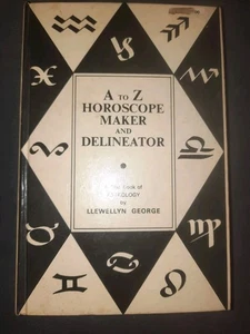 A To Z Horoscope Maker And Delineator Llewellyn George 1975 HCDJ 38th printing - Picture 1 of 5