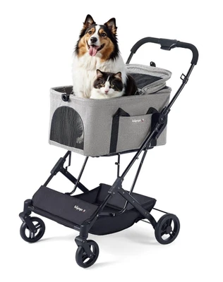 ibiyaya – 3 in 1 Dog/Cat Stroller with Detachable Carrier, XL Cabin - Image 1 of 2