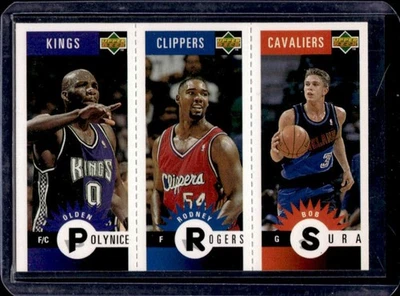 1996-97 Collector's Choice Olden Polynice Rodney Rogers Bob Sura M160/M126/M112 - Image 1 of 2