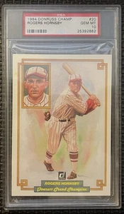 Donruss Champion Rogers Hornsby #20 1984 PSA 10 POP RARO*** 17 - Imagen 1 de 2