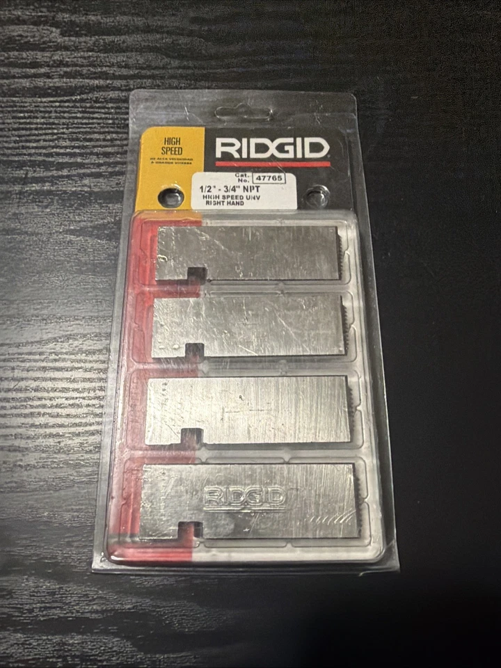 Ridgid 47765 Universal High-Speed Right-Hand Dies 1/2" to 3/4" -14 NPT - Image 1 of 2