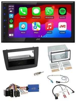 JVC Bluetooth 2DIN Lenkrad DAB USB Autoradio für Alfa Romeo Mito ISO 955 13-18 s - Bild 1 von 4
