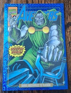 2024 Marvel Masterpieces '92 Variant Cover Blue Traxx Doctor Doom ⚡️ - Picture 1 of 5