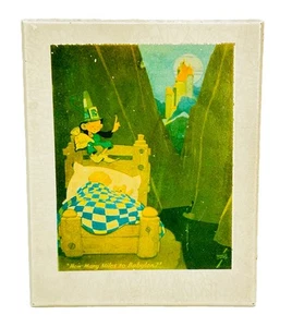 Vintage Wandrelief Wie viele Meilen nach Babylon irischer Kobold Kind Schlafzimmer Kunst - Bild 1 von 17