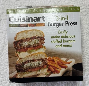 Prensa para hamburguesas Cuisinart CSBP-100 3 en 1 para hacer hamburguesas deslizadores rellenos NUEVO - Imagen 1 de 11
