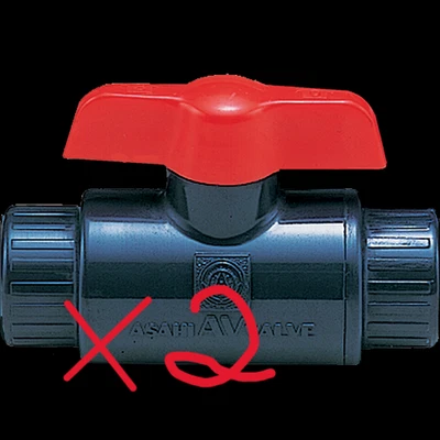 ASAHI/AMERICA Omni 1/2” Pvc Ball Valve Soc X Soc 150 PSI Teflon Seats   x2  NEW - Image 1 of 4