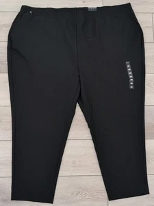 Torrid Pull-On Relaxed Taper Studio raffiniertes Krepp hoch geschnittene Hose schwarz 5R neu mit Etikett - Bild 1 von 7