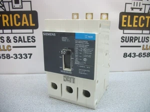 SIEMENS NGB CIRCUIT BREAKER NGB3B050 50AMP 600VOLT 3POLE NOB - Picture 1 of 5