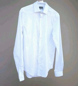 Van Heusen Slim Fit Stretch Men's White Small 34/35 Neck 14-14 1/2 Wrinkle Free - Picture 1 of 13