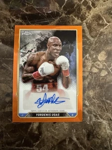 Yordenis Ugas 2024 Topps Chrome Boxing Orange Refractor Auto /25 - Picture 1 of 3