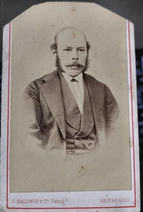 - CDV - Gentleman - Foto von FOTOG. INGLESA C. BALDWIN Y CIA - Valparaiso - CHILE - Bild 1 von 2