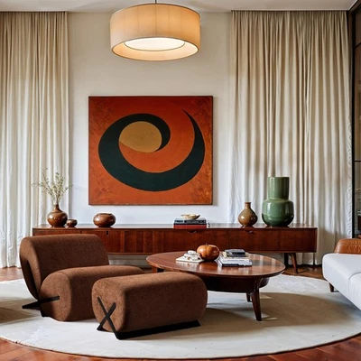 Meridian Furniture Akira Cognac Upholstered Ottoman - Image 1 of 4