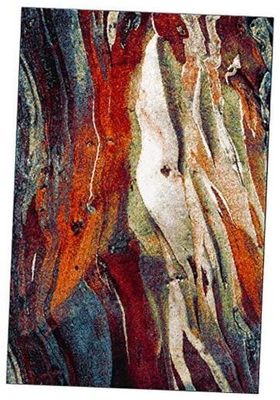  Glacier Collection 2'3" x 4' Red/Green GLA126Q Modern Abstract Non-Shedding  - Image 1 of 4