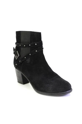 Botas Chelsea Matisse para mujer de gamuza con hebilla y tacón bloque negras talla 7,5 Foto 1 de 4