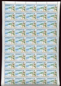 DOMINICA 1963 ROSALIE 1c MINT SHEET of 50 stamps - Picture 1 of 1