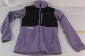 COLUMBIA SPORTSWEAR GRAY BLACK FULL ZIP UP FLEECE NO HOOD SWEATER YOUTH 14/18 - Picture 1 of 11