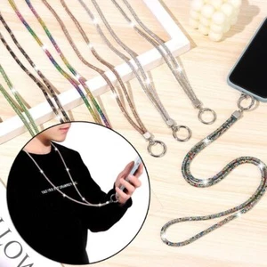 Cordon suspendu chaîne de corde anti-perte en cristal strass téléphone cordon suspendu - Photo 1 sur 26