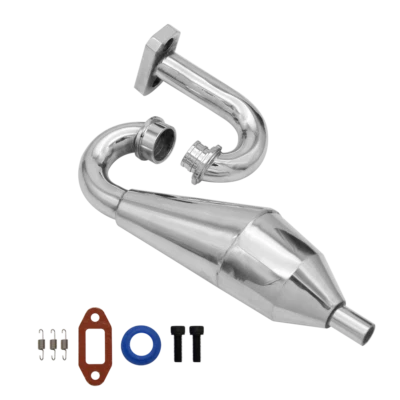 Tuned Exhaust Pipe Aluminum For 1/5 23-36cc HPI Rovan KM Baja 5B SS 5T 5SC - Image 1 of 4