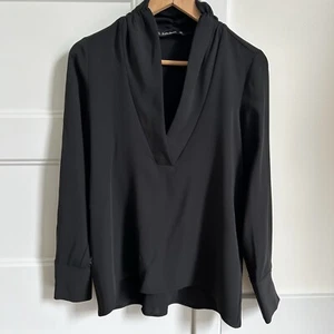 Zara Basic Collection Black Top Shirt Blouse Women’s M - Picture 1 of 7