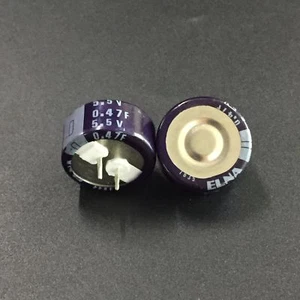 2pcs/10pcs 5.5V 0.47F 5.5V ELNA DHL Farad Super Capacitor 21.5x9.5 Memory Backup - Picture 1 of 4