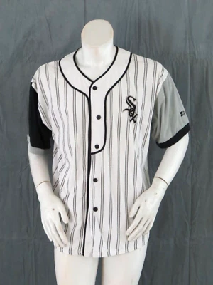 Jersey Chiago White Sox (de colección) - Pin Stripe clásico por Starter - Grande para hombre Foto 1 de 4