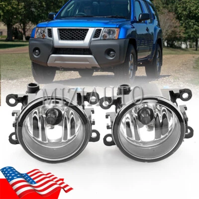 Pair Front Bumper Fog Lights Driving Lamps For Nissan XTerra 2005-2013 2014 2015 - Image 1 of 4