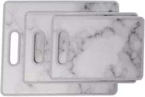 3-teiliges Schneidebrett-Set - Marmor Design Kunststoff, 8"x12", 9"x14", 12"x15" - Bild 1 von 4