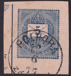 HUNGARY MAGYAR POSTMARK "FOLHORA" 1877 ORAVSKA POLHORA, SLOVAKIA on PS cutout - Picture 1 of 1