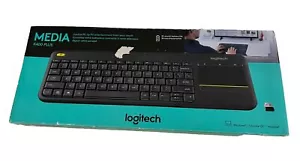 Teclado táctil inalámbrico Logitech K400 Plus más controles multimedia - negro - Imagen 1 de 4