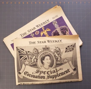 Lot of 2 Star Weekly Newspaper Sections Coronation 1953 Supplement - Bild 1 von 11