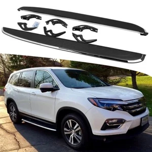 2PC Side Step Nerf Bars Running Board Fits For Honda Pilot 2016-2022 Aluminum - Picture 1 of 9