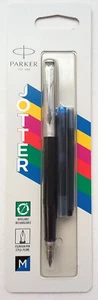 Parker, Jotter, Black Fountain Pen with 2 Ink Cartridges - New - Picture 1 of 4