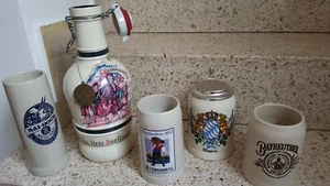 Verschiedene Bierkrüge aus Steingut und Glas - Bild 1 von 4