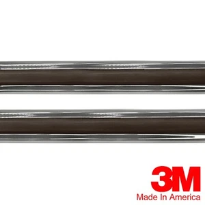 Vintage Style 5/8" Brown & Chrome Side Body Trim Molding - Picture 1 of 2
