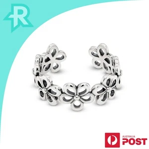 Seven Flower band Sterling Silver 925 Toe Ring - Picture 1 of 7