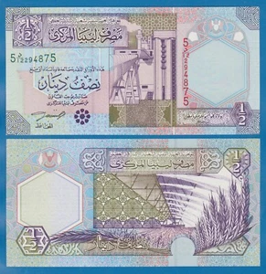 LIBYA 1/2 Dinar P 63 ND 2002 UNC Half Dinar - Picture 1 of 1