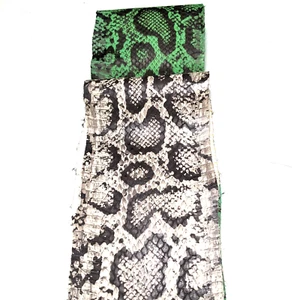 Burmese Python Print Genuine Cobra SNAKESKIN SNAKE SKIN Leather Wax Hide - Picture 1 of 7