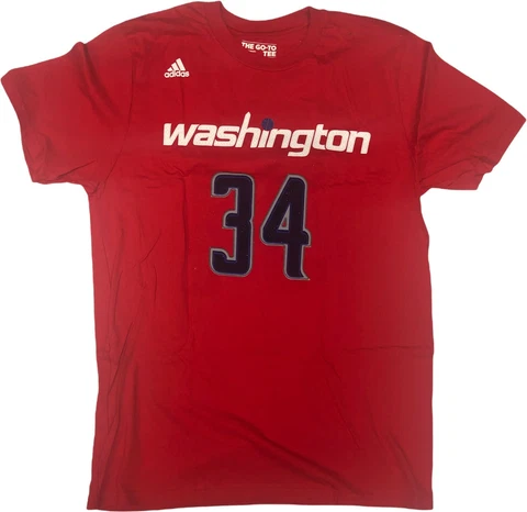 adidas Washington Wizards Paul Pierce #34 GO-TO Men's T-Shirt Red Medium Cover