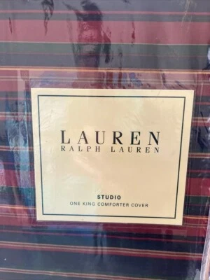 Edredón Ralph Lauren Studio Rayas Rojo King Nuevo De Colección Foto 1 de 4