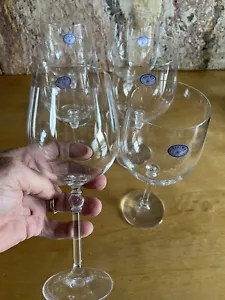 SEIS (6) copas de vino con tallo de cristal transparente Bohemia, 16 oz. ¡Envío gratis! - Imagen 1 de 5