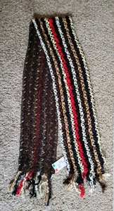 LM Multicolored Handmade Striped Scarf Made In Italy NWT - Picture 1 of 6