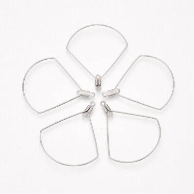 Подвески из нержавеющей стали 100 шт вентилятор сделай сам фурнитура для серег-кольцов 40x32,5x0,7 мм - Изображение 1 из 3