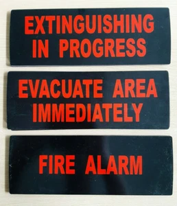 Illuminated Warning Sign GRP26-03 inlets FIRE, Evacuate Area, Extinguishing - Imagen 1 de 6