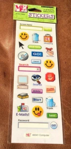Vintage ME ETC STICKERS COMPUTER ONLINE SHOPPING 2 SHEETS * - Picture 1 of 1