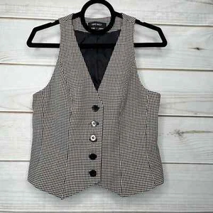 i11 Nine West Houndstooth Vest Size 8 - Picture 1 of 6